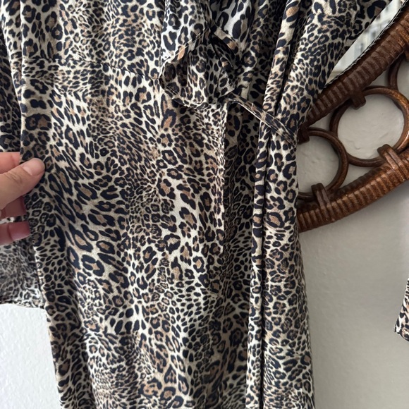Rouje Crystale Leopard Print Wrap Dress size 38 US6 - Picture 5 of 7